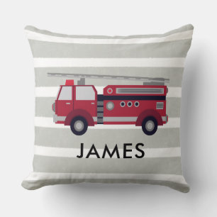 Coussin de camion de pompiers rouge personnalisé