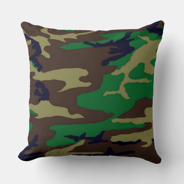 Coussin de Camo Woodland militaire (Recto)