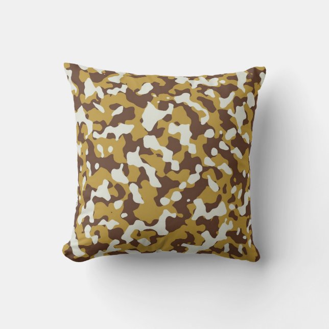 Coussin de camouflage blanc Brown (Recto)