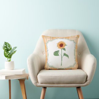 Coussin de campagne tournesol