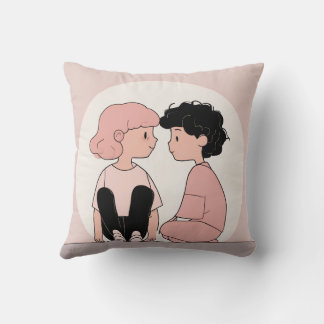 coussin de caractères mignons