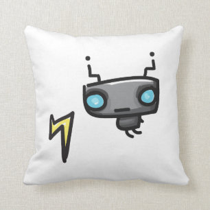 Coussin de carré de robot de griffonnages