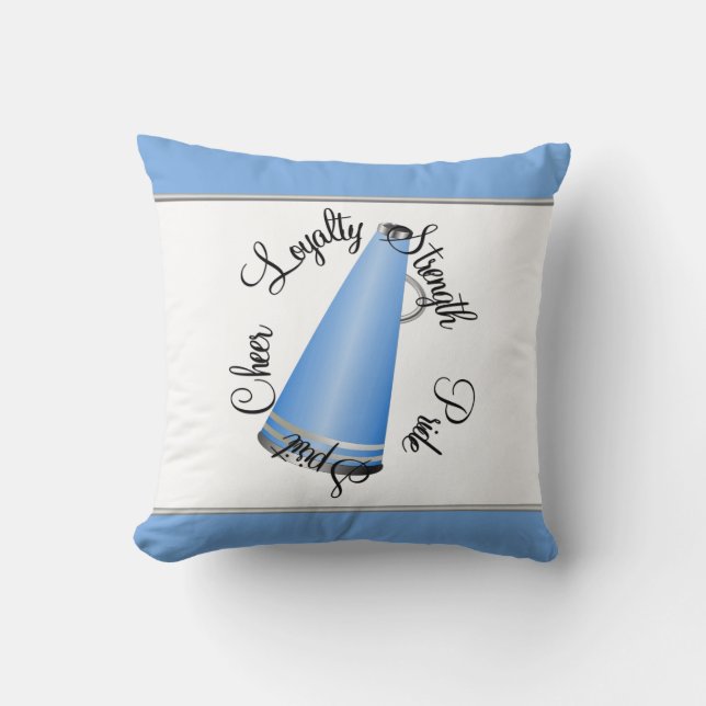 Coussin de carte bleue Megaphone Pom-pom girl (Recto)