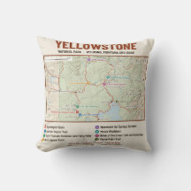Coussin de carte du sentier du parc national de Ye