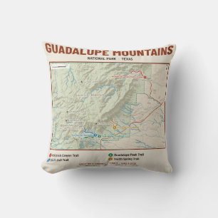 Coussin de carte du sentier du parc national des m