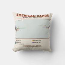 Coussin de carte du sentier du parc national des S