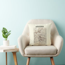 Coussin de carte vintage Arizona