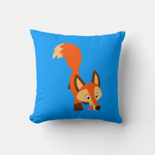 Coussin de Cartoon Fox curieuse