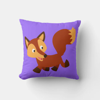 Coussin de Cartoon Fox très heureux