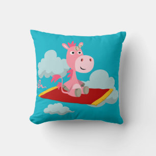 Coussin de Cartoon Magic Carpet de Unicorn