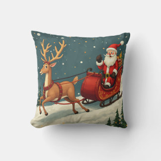 coussin de cerf de rudolph