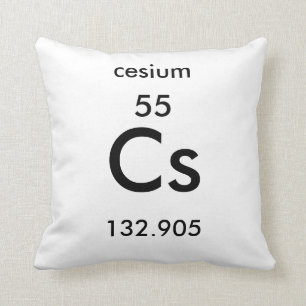 Coussin de césium du tableau périodique 55