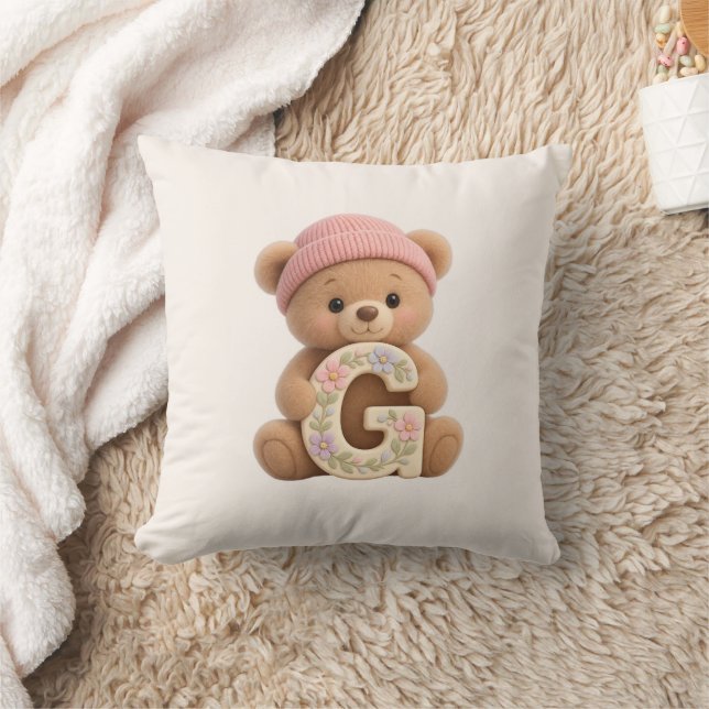 Coussin de chambre de nursery et de fille avec ini (Couverture)