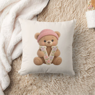 Coussin de chambre de nursery et de fille avec ini