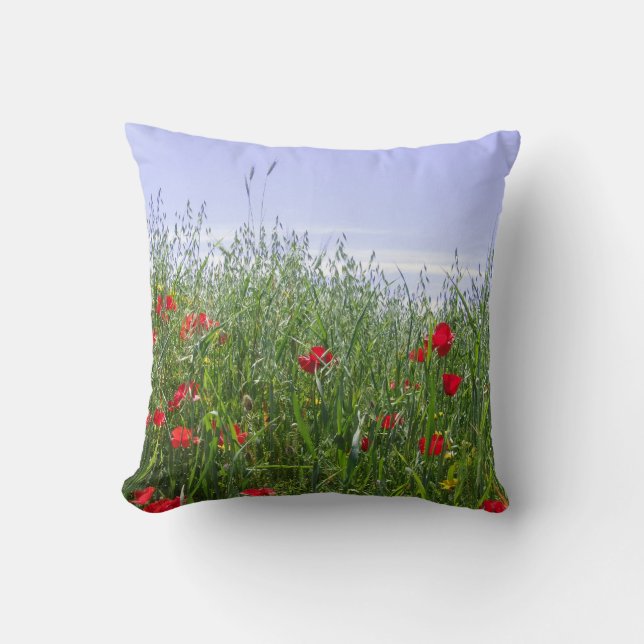 Coussin de champs de pavot (Recto)