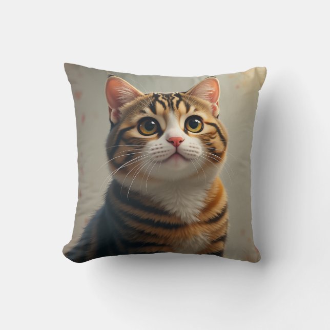 coussin de chat avec de jolis yeux (Recto)
