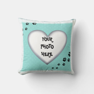 Coussin de chat avec empreintes de pattes, votre c