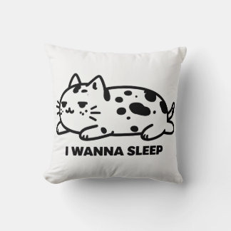 coussin de chat endormi