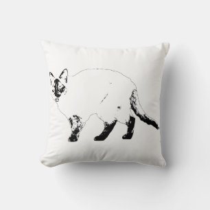 Coussin de chat graphique et confortable moderne