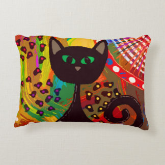 Coussin de chat noir