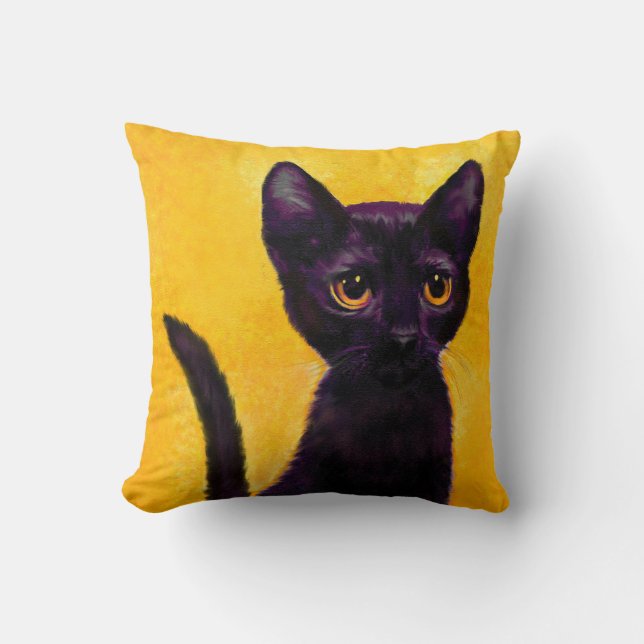 coussin de chat noir (Recto)