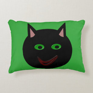 Coussin de chat noir d'Halloween
