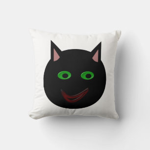 Coussin de chat noir d'Halloween