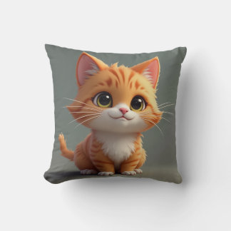 Coussin de chat qui sort d'un dessin animé