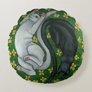 Coussin de chat Ying/Yang de Kitty