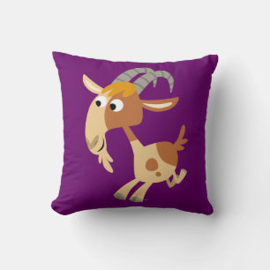 Coussin de chèvre courant dessin animé mignon