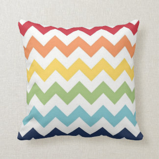 Coussin de Chevron d'arc-en-ciel