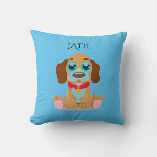 Coussin de chien avec nom personnalisé.
