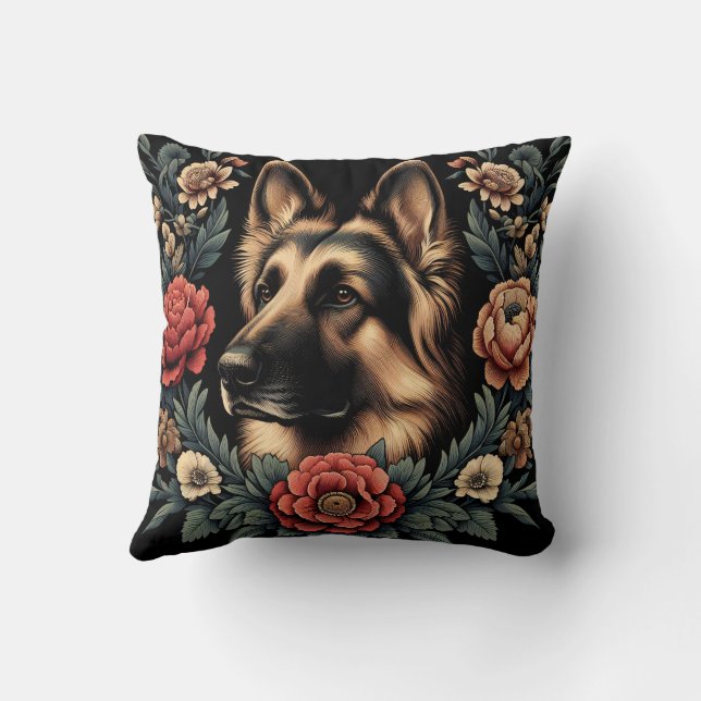 Coussin de chien berger allemand mignon William Mo (Verso)