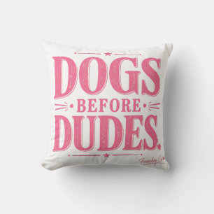 Coussin de chien bouledogue français drôle avant l