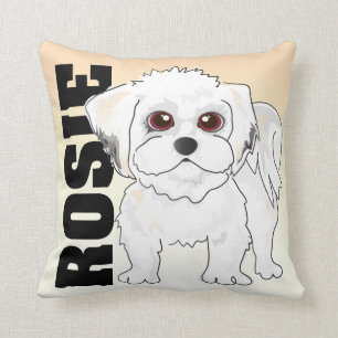 Coussin de chien de la COUTUME "ROSIE"