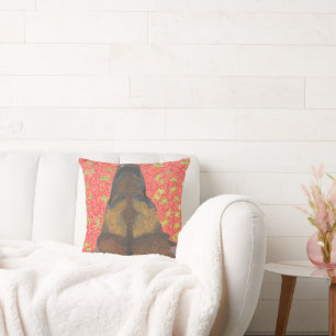 Coussin de chien et de fraise