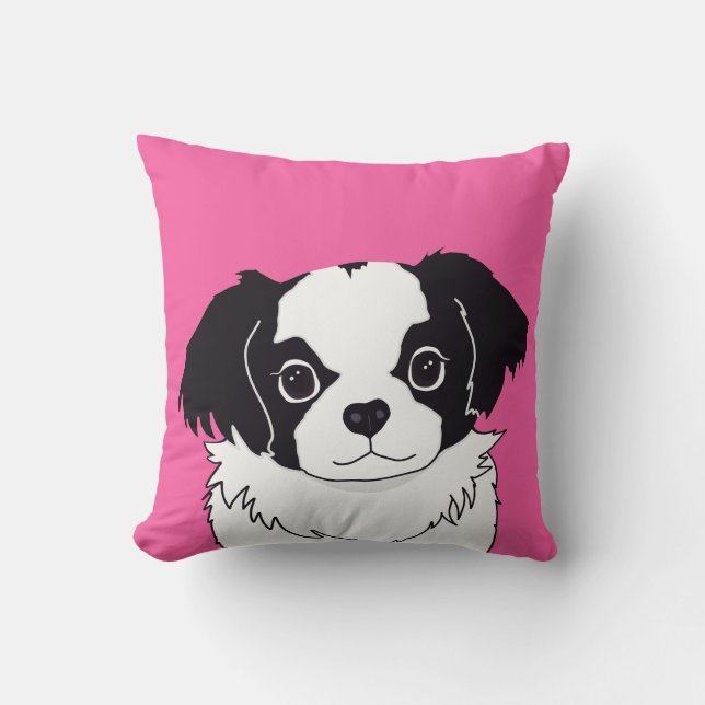 Coussin de chiens japonais Chin Shih-Tzu (Recto)