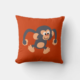 Coussin de chimpanzé de caricature mignonette
