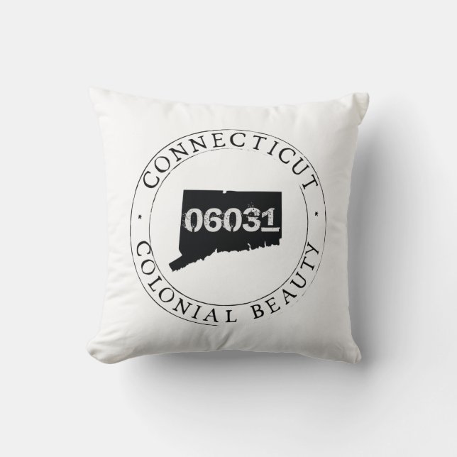 Coussin de code postal Connecticut (Recto)