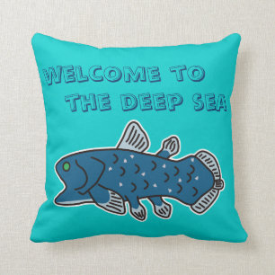 Coussin de Coelacanth "ACCUEIL VERS la MER