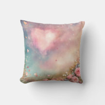 Coussin de coeur de noeud d'amour
