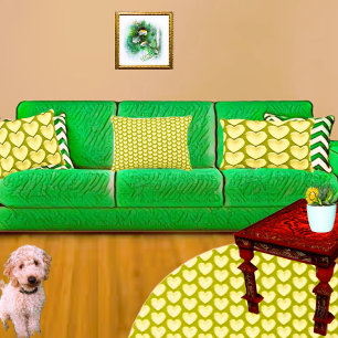 Coussin de coeur décoratif vert olive