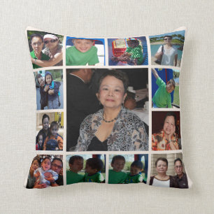 Coussin de collage photo personnalisé