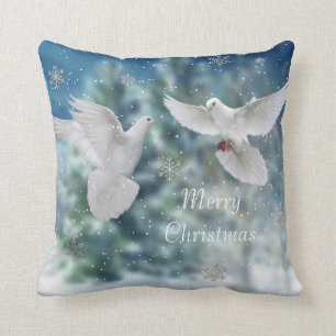 Coussin de colombes de Joyeux Noël
