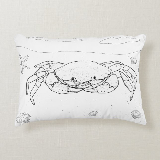 Coussin de coloration pour adultes de crabe (Devant)