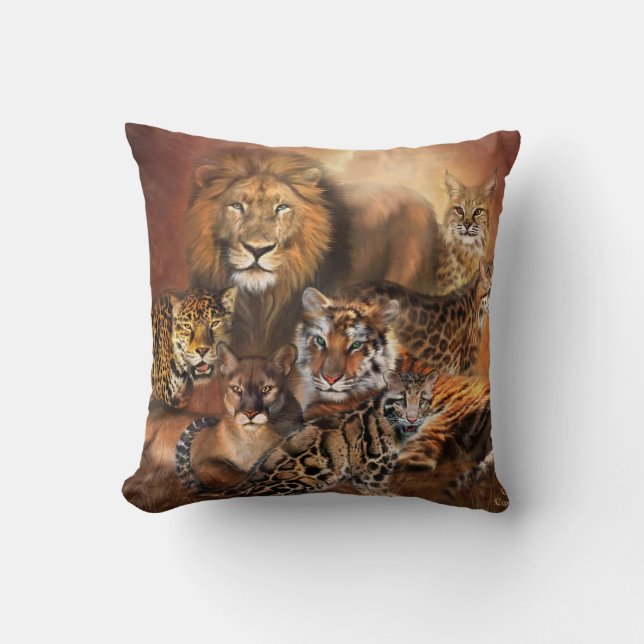 Coussin de concepteur d'art de grand chat (Recto)