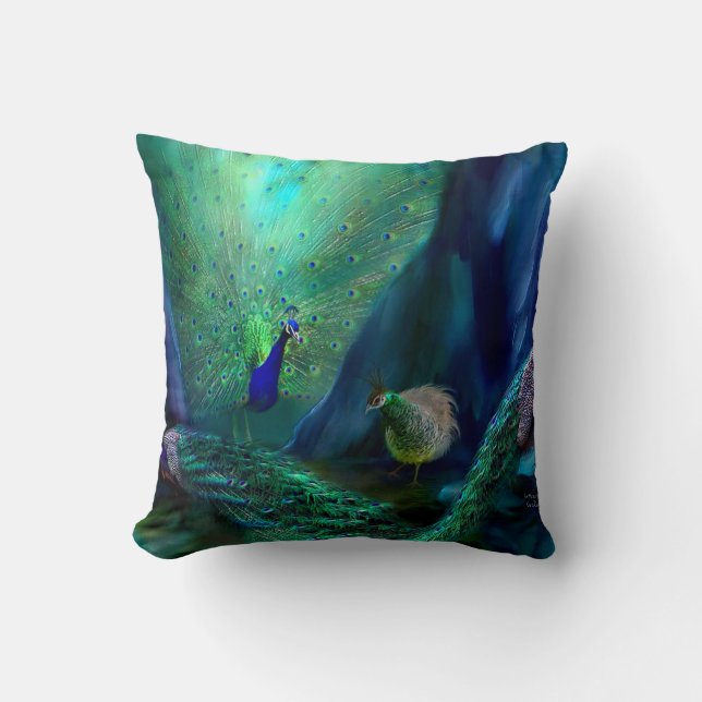 Coussin de concepteur d'art de tant de paons (Recto)