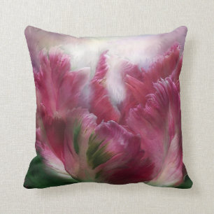 Coussin de concepteur d'art de tulipe de perroquet