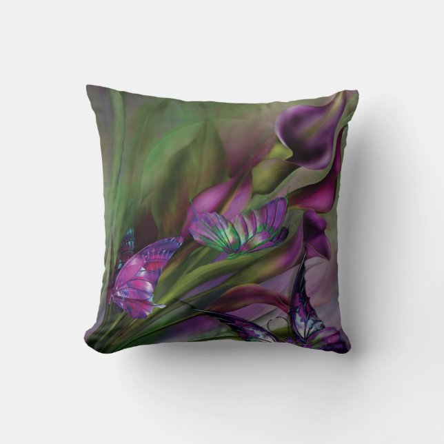 Coussin de concepteur d'art de zantedeschias (Recto)