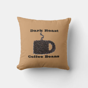 Coussin de concepteur de café torréfié foncé